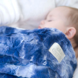Luxe Baby Tye Dye Midnight Blue Blanket